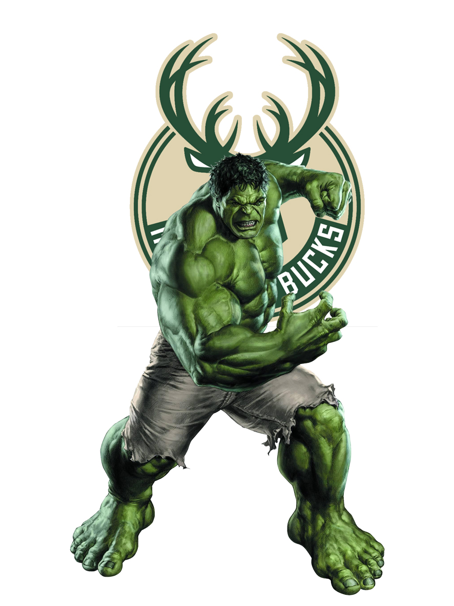 Milwaukee Bucks Hulk Logo vinyl decal